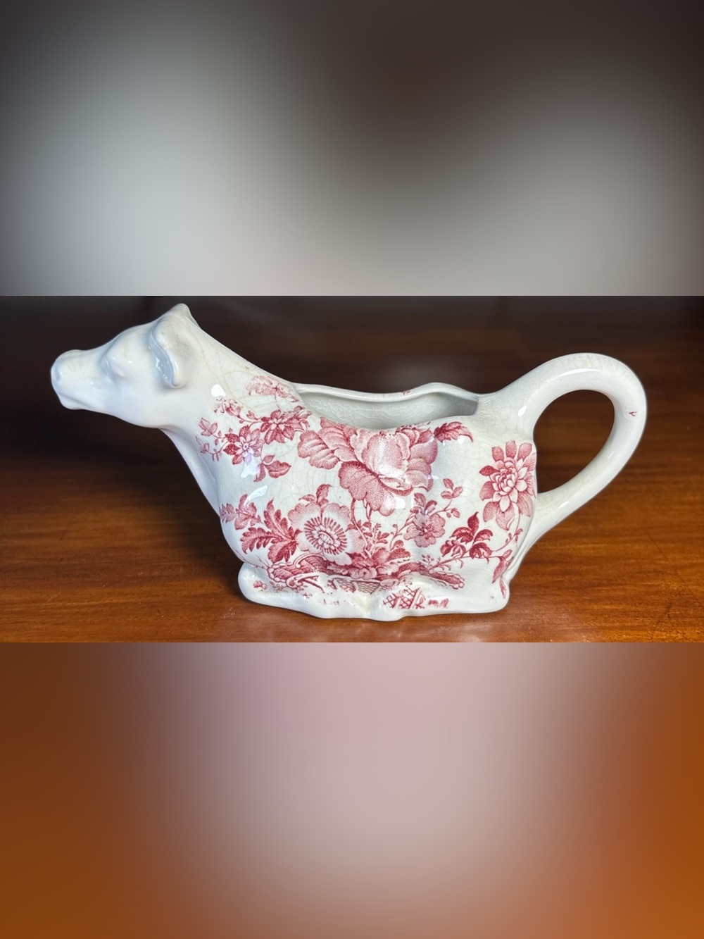 “Charlotte” Royal Crownford White Ironstone England Cow Shaped Creamer 1940-60’s